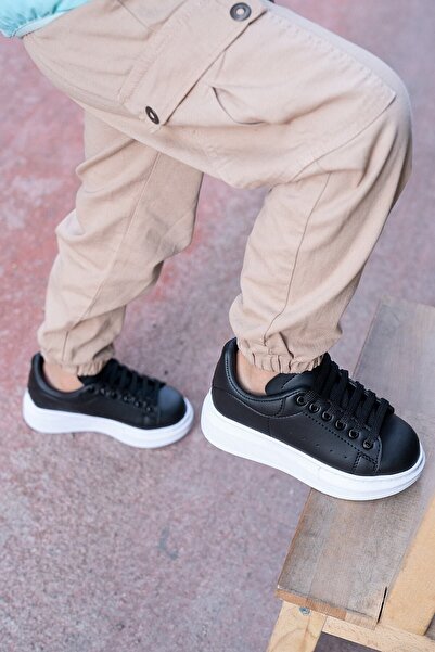 Shupe Silná podrážka Pohodlná černá bílá podešev Sportovní dětská obuv