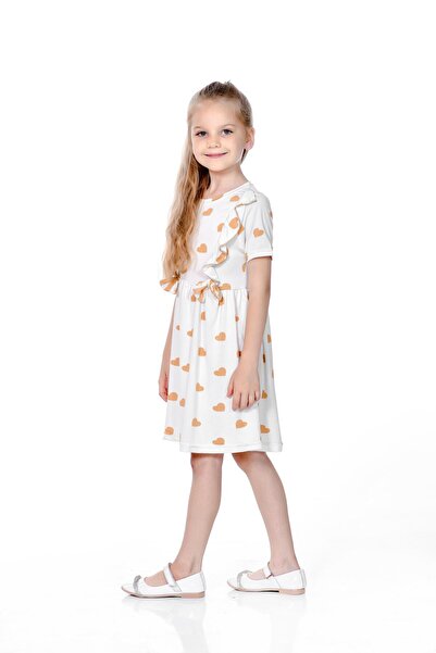 Kamex Kız Çocuk Kalpli Yazlık Elbise