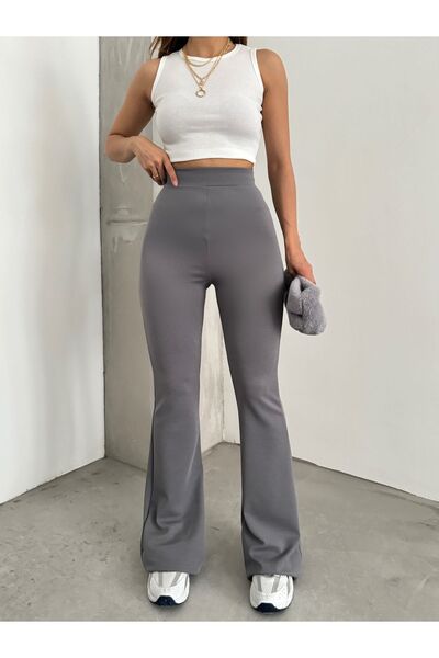 cicekhomedekor Spanish Leg Crepe Fabric Leggings High Waist Pants Big Battal Size 2xl 3xl 4xl 5xl