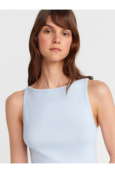 Dilvin 21048 Κάλυμμα λαιμόκοψης-γαλάζιο