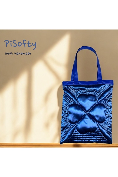 Pisofty El Yapımı Özel Üretim Yorgan Tasarımlı Omuz Çantası