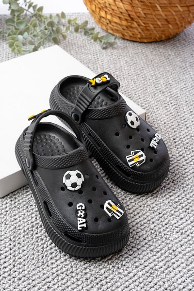 Slipcat Unisex dětské sandály-pantofle s figurální samolepkou