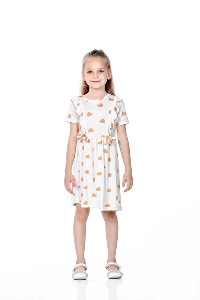 Kamex Kız Çocuk Kalpli Yazlık Elbise