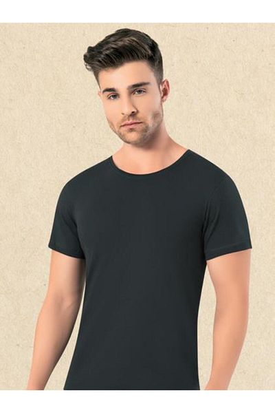 OMERA Βιολογικό ύφασμα Ανδρικό εσώρουχο Lycra με λαιμόκοψη με κοντό μανίκι 2005