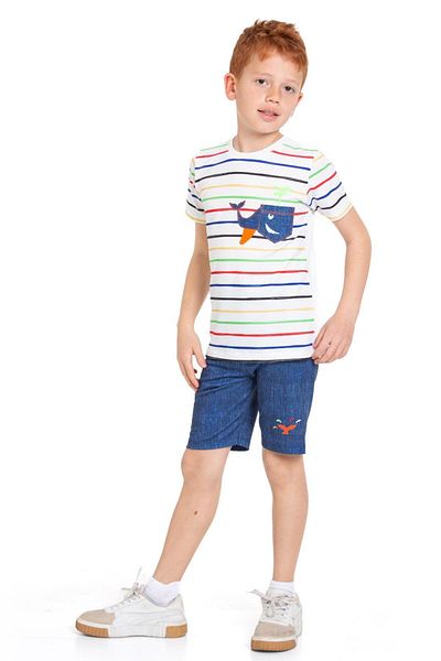 CiciTime Çocuk Modası Boy's Capri Casual Set with Summer Shorts