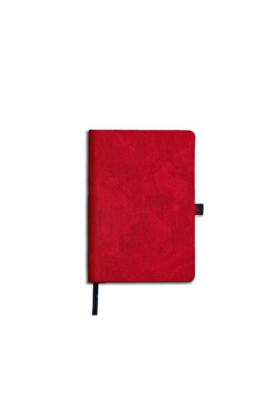 KESKİN COLOR دفتر ملاحظات بغلاف مقوى مخطط مقاس 14 × 20 سم - أحمر
