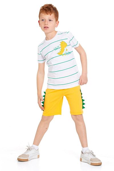 CiciTime Çocuk Modası Boy's Capri Casual Set with Summer Shorts