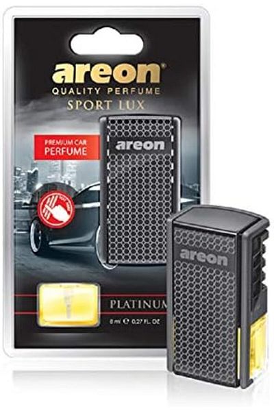 Areon Car Perfume - Vent Clip Car A/C Freshener - Platinum Scent - 8 ml. 0.27 Fl Oz.