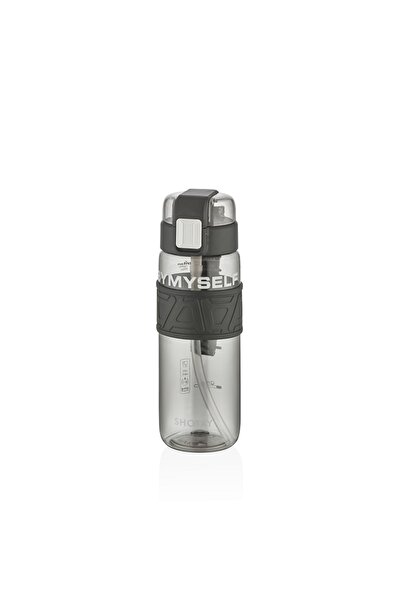 Shotay St-7224 750ml Black Tritan Flask with Straw