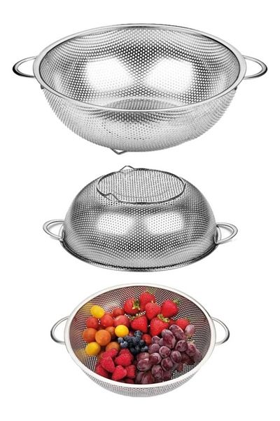 FAYA HOME 3-Strainer, Stainless Steel Strainer, Pasta Strainer