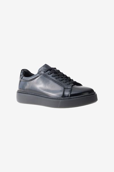 ALTINYILDIZ CLASSICS Men's Black 100% Leather Comfortable Sole Sneaker Sports Shoes