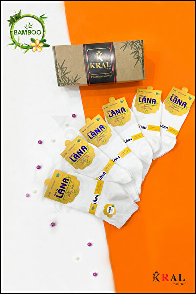 KRAL SOCKS Women's Bamboo Socks (6 Pairs) Colorful Gift Boxed Booties Women's Socks