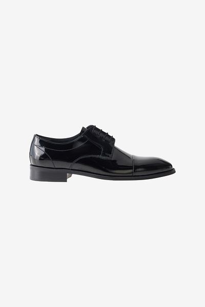 ALTINYILDIZ CLASSICS Men's Black 100% Leather Comfortable Sole Classic Patent Leather Shoes