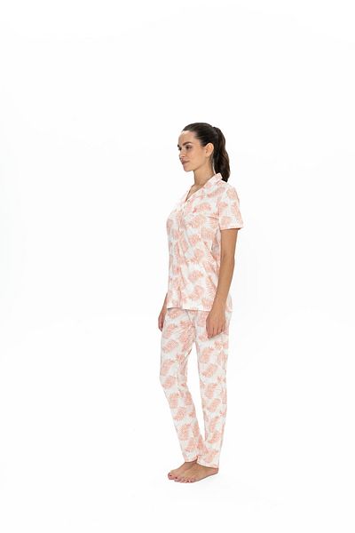 U.S. Polo Assn. U.S. Polo Assn. Women's Salmon Leaf Bodysuit Pajama Set - Arass20J08W7J