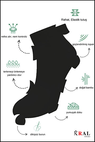 KRAL SOCKS Women's Bamboo Socks (6 Pairs) Colorful Gift Boxed Booties Women's Socks