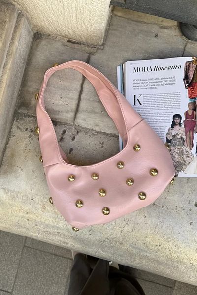 LEONAS Stylish Shoulder Bag with Fancy Buckle Detail Oslo Pink