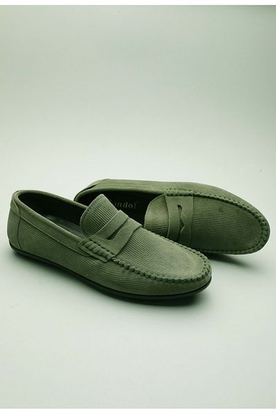 Gondol Men's Genuine Leather Classic Loafer Khaki 42 Ttx. 601143