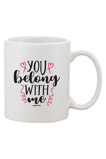 OEM Εξατομικευμένη λευκή κούπα 'Ανήκεις μαζί μου', INOVATIX®. 330 ml