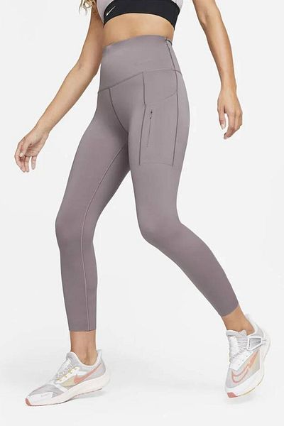 Nike Trainng Go Dri Fit Infinalock High Rise 7/8 Leggings 6 Pockets Recovery High Waisted Reflector