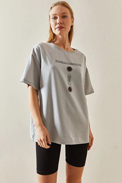 İKLİM LİFE Μπλουζάκι με λαιμόκοψη με τύπωμα