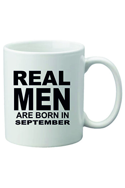 OEM Εξατομικευμένη λευκή κούπα "Οι πραγματικοί άντρες γεννιούνται τον Σεπτέμβ...
