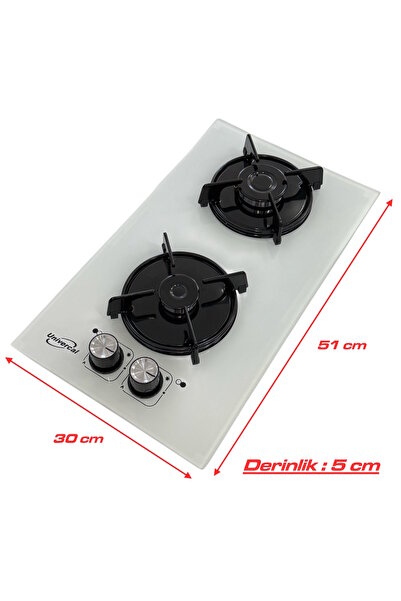 univercal GAZ KESME EMNİYETLİ YENİ TASARIM CAM ANKASTRE OCAK