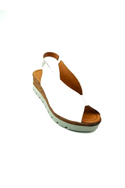 Zeyn 8094 Sandale de damă din piele albă