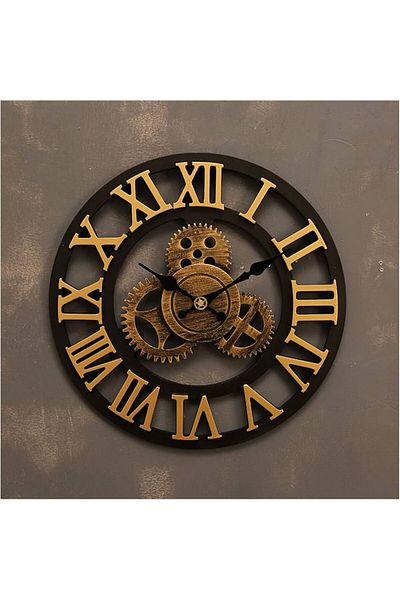 ABAREEK Vintage Industrial Gear Wall Clock