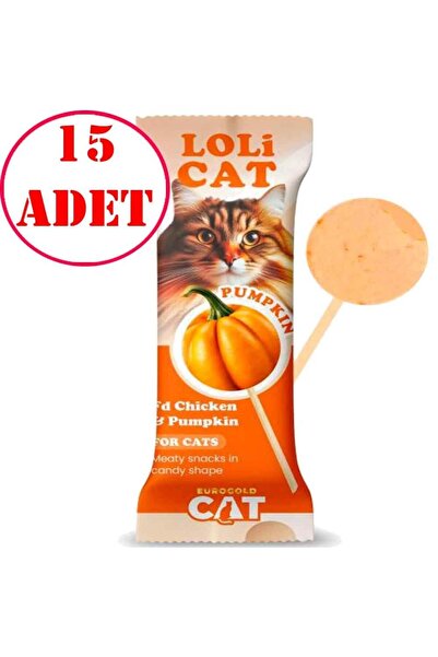 EuroGold LoliCat FD Kedi Ödülü Balkabaklı 1,5 Gr LoliPop 15 AD