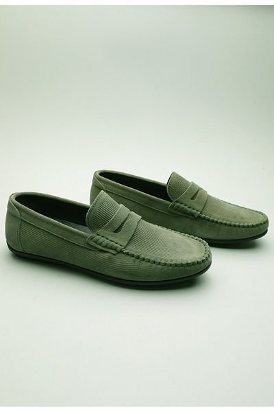 Gondol Men's Genuine Leather Classic Loafer Khaki 42 Ttx. 601143
