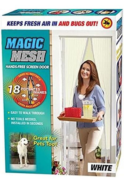 Magic Mesh Magnetic Fly Screen Door, Hands-Free Net Curtain, Powerful Magnets Insect Protection, Ant