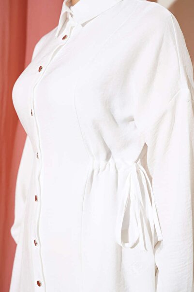 İKLİM LİFE Metal Buttoned Side Tie Tunic