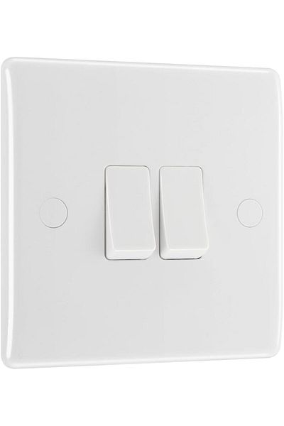 modi 2 Gang 2-Way Switch - Premium Quality Electrical Wall Switch for Home and Office