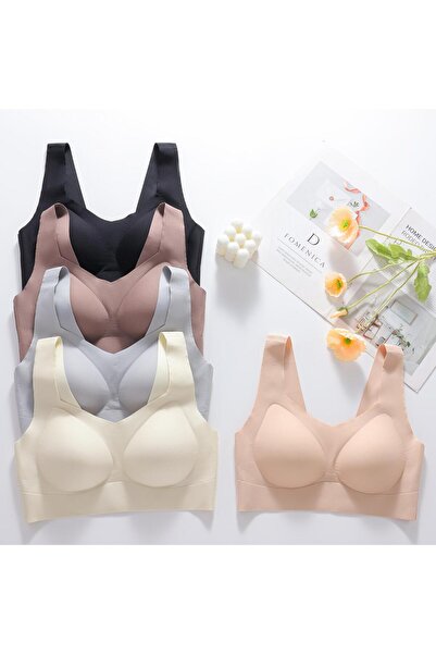 Bernato Laser Cut Seamless Gatherer Women's Bra – Non-Marking No-Show Seamless Sports Bra