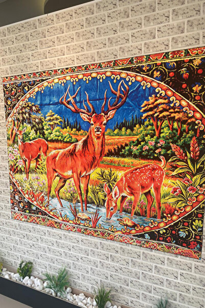Vendini Vintage Series Deer Family Wall Tapestry Wall Covering Wall Tapestry