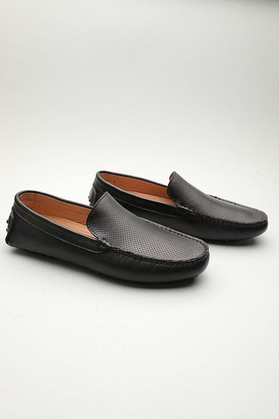 Gondol Men's Genuine Leather Classic Loafer Black 42 Ttx. 601145