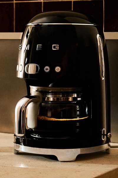 SMEG Dcf02bleu Filter Coffee Machine, 50's Style, Black