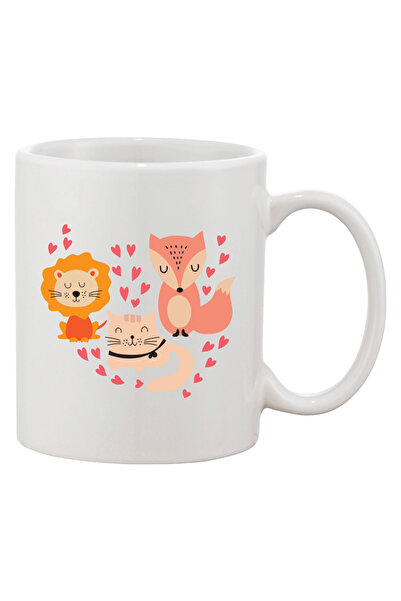 OEM Cană albă personalizată „Mic animal îndrăgostit”, INOVATIX®. 330 ml