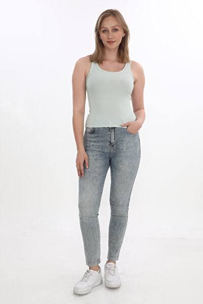 monox Women's Ribbed Lycra Cotton Strappy Tank Top