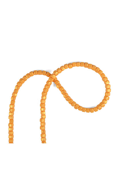 Prestij Boncuk 5 мм кубик Fimo світло-оранжевого кольору з перламутровим блис...