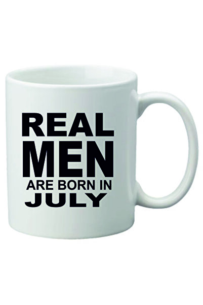 OEM Εξατομικευμένη λευκή κούπα "Οι πραγματικοί άντρες γεννιούνται τον Ιούλιο"...