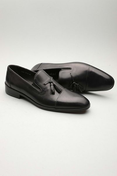 Gondol Men's Genuine Leather Classic Loafer Black 40 Ttx. 601149