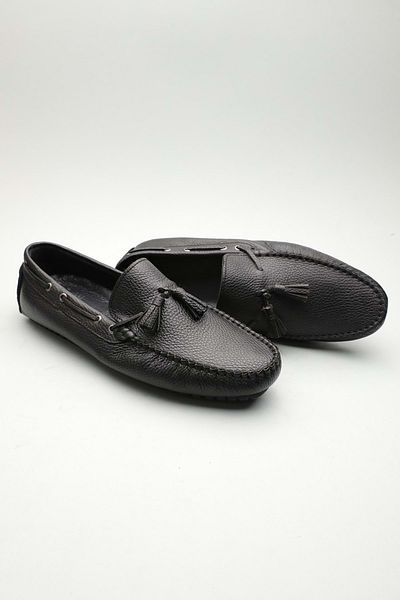 Gondol Men's Genuine Leather Classic Loafer Black 42 Ttx. 601150