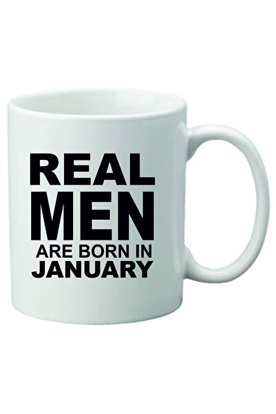 OEM Εξατομικευμένη λευκή κούπα "Οι πραγματικοί άντρες γεννιούνται τον Ιανουάρ...