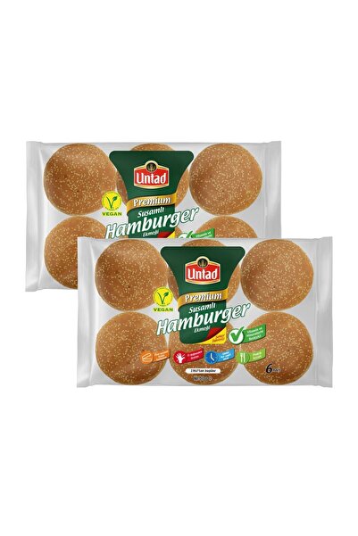 Untad Susamlı Hamburger Ekmeği 6 lı / 510 gr x 2 Paket