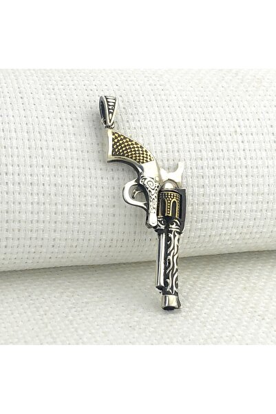 vogutima 925 Ayar Gümüş 6 Patlar Tabanca Kolye Ucu