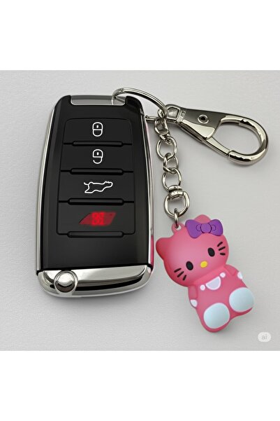 glanssieraad Hello Kitty 3D Colorful Cute Silicone Keychain & Bag Accessory