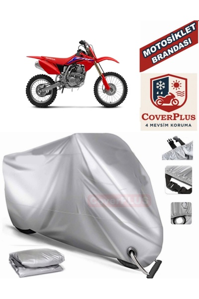 MotoEN Gray Lock Compatible Motor Tarpaulin Honda Crf 150 R Motorcycle Tarpau...