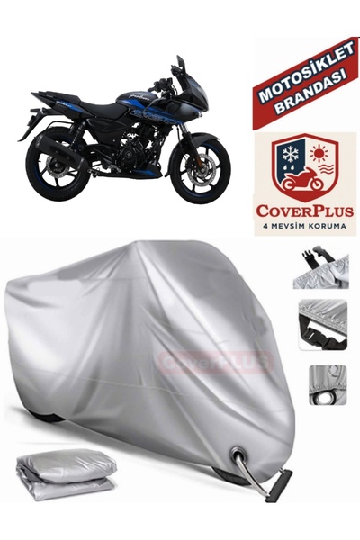 MotoEN قماش القنب المتوافق مع القفل الرمادي Bajaj Pulsar 220 خيمة غطاء القماش...