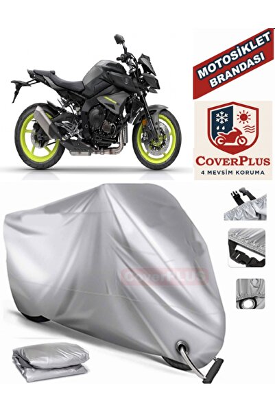 MotoEN قماش القنب المتوافق مع القفل الرمادي لدراجة Yamaha MT-10 خيمة غطاء الق...